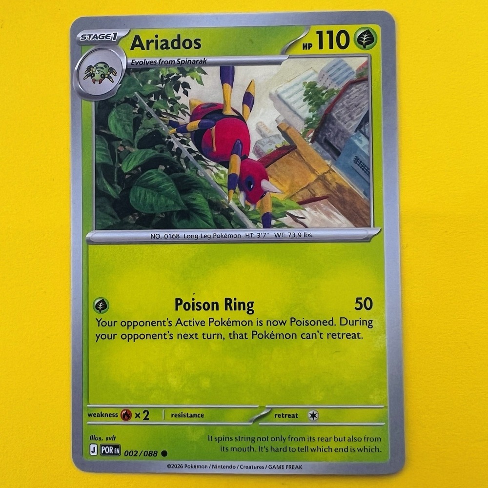 Ariados 002/088 Common Non Holo English NM Pokemon Perfect Order